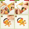 Haooryx Pizza DIY Sticker Roll - 300pcs Kids' DIY Craft Sticker Roll Make Your Own Pizza Reusable Mix And Match Vinyl Waterproof Bullet Journal Student Awards Incentives Water Bottle Page Activity Pad