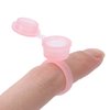 100pcs Tattoo Ink Rings Cups, Disposable Pigment Holder Makeup Glue Holder Rings Eyebrow Eyelash Extension Microblading Accessories