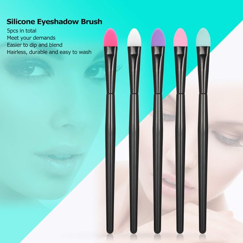 5pcs Silicone Makeup Brush Set Anself Professional Eyeshadow Brush Kit Mask Moisturizers Applicator Makeup Tools