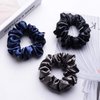 MTSNOO Silk Scrunchies for Hair Sleep 100% Pure 22 Momme Mulberry Silk Scrunchies for Curly Hair with Elastic Band 3 Pack Silk Hair Ties Ropes Scrunchies Set for Women Girls