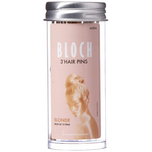 Bloch Unisex-Adult's Standard Hair Pins-3"-12 Pack, Blonde, 12 Count (Pack of 1)