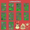 Partywind 10 Sheets Luminous Merry Christmas Temporary Tattoos for Kids, Christmas Party Decorations Supplies Favors