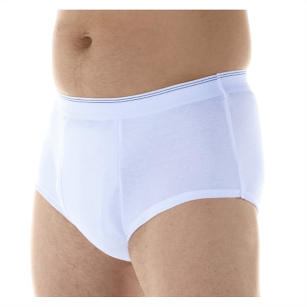 Wearever Men’s Incontinence Briefs for Bladder Control with Super Absorbency - Reusable & Washable Leak Proof Underwear for Men (Pack of 3) (Navy) (L) (Waist 38-40)