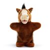 DEMDACO Animalcraft Black and Brown 11 Inch Stuffed Plush Puppet Polka The Appaloosa Horse