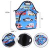 Violet Mist Neoprene Lunch Bags with Shoulder Strap Lunch Totes for Women Insulated Lunch Handbag Thermal Lunch Box Reusable Gourmet Bento Bag Pocket Zipper for Work Picnic Travel Gifts, Blue Car