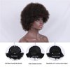 Traqur Afro Wig For Women 70s Afro Wigs Natural Looking Afro Kinky Curly Wigs With Bangs Short Bouncy Afro Curly Wig Soft Afro Puff Wig Synthetic Hair Afro Wig For Daily Party (Brown)
