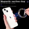 Bling Magnetic Cell Phone Ring Holder Grip Compatible with MagSafe，Glitter Sparkle Magnet Finger Phone Ring Grip Stand Holder Compatible with iPhone 15 14 Plus 13 12, Pro, Pro Max, Mini(Black)