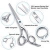 Hair Cutting Scissors Kit, Aethland Professional Barber Hairdressing Scissors Set (Trimming Shaping Grooming Thinning Shears) for Men Women Pets Home Salon Barber Haircut, 6.5" Japanese 9CR SS