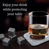 A&A Wonders Premium Whiskey Stones 100% Natural Granite Set of 9 Chilling Rocks Stone Reusable Ice Cubes for Drinks with Velvet Carrying Pouch, Gift for Whiskey Lovers (9 Cubes) (9 Cubes)