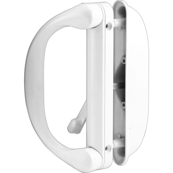 Prime-Line C 1275 Diecast, White, Outside Patio Door Pull with Latch (Single Pack)