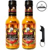Baron West Indian Hot Sauce 5.5oz Pack of 2 with Keychain Bottle Opener Sealed with ODatzGood (5oz Pack of 2)