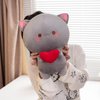 Alwoligag Cute Cat Plush Toy, Super Soft Gray Cat Plush Toy, Plush Cat Stuffed Animals, Valentine's Day Gift, Sweet Romantic Cute Cat Plush Toy(13.9 inch)