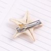 FRCOLOR 2PCS Starfish Hair Clip Handmade Natural Sea Star Hair Pins Cute Headwear for Girls Kids Women, Random Size