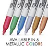 SHARPIE Metallic Permanent Markers, Fine Point, Silver, 2 Count