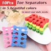 10pcs Toe Separators for Pedicure, Soft Sponge Toe Separator for Nail Polish, Toe Dividers Separators Finger Dividers for Women Nail Art Pedicure Manicure Polishing Beauty Accessories