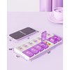 AMOOS Weekly Pill Organizer 2 Times a Day, Stylish Pill Box 7 Day AM PM with Large Compartments, Pill Case Easy to Use, BPA-Free Pill Container for Vitamins, Fish Oils, Supplements, Medicines, Purple
