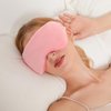 Sivio Weighted Eye Mask for Women & Men, Heatable and Freezable Weighted Eye Pillow with Silica Beads & Adjustable Strap, Soft Breathable Cotton Eye Cover for Sleeping Faster and Better, Pink