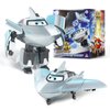 Super Wings Transformer Toys, 5 in Traver Airplane Transformer Figures Toys, 2 in 1 Mode Rescue Bots Action Figure Toys for 3-5 Year Old Boys Girls, Fun Plane Toys for Toddlers Kids Age 3 4 5 6 7