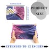 FULZTEY Wide Headbands for Women Boho Headwraps Fashion Tie Dye Hairband Non Slip Knot Bandanas Comfy Cotton Turban Stretchy Sport Workout Sweat Head Bands for Women's Hair Accessories 3 Pack