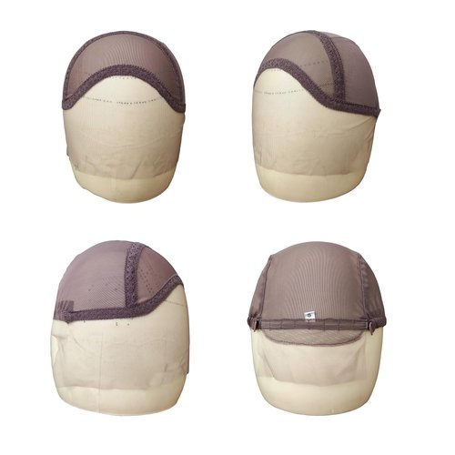 BLICAP Lace Front Wig Cap for Making Wigs with Adjustable Strap Glueless Weaving Cap Wig Caps Swiss Lace Hairnet (Small(21.5inch), Light Brown)