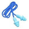 25 Pairs Corded Ear Plugs Soft Silicone Reusable Earplugs Noise Cancelling for Hearing Protection, Sleeping (Blue)