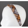 Fashion Accessories Now orange brown white plaid headband 1 1/8 inches wide tartan fabric covered hair band plaid headband classic headband