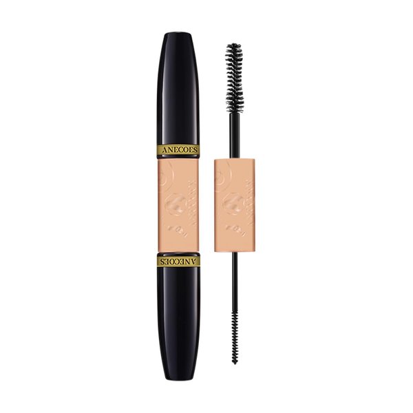ANECOES Double Ended Mascara Black Waterproof Volumizing and Lengthening Mascara,Long And Curling,Fiber Mascara Eyelashes Makeup Tool 0.34 fl oz(Pack of 1)