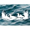 Reusable Ducks & Lake Wilderness Stencil 11" x 8.5" - Custom, Durable Outdoor Scene Template
