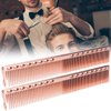 2pcs Hair Cutting Comb, Stainless Steel Professional Space Hair Styling Comb Barber Comb with Fine Wide Teeth for Salon Hairdressing, Rose Gold