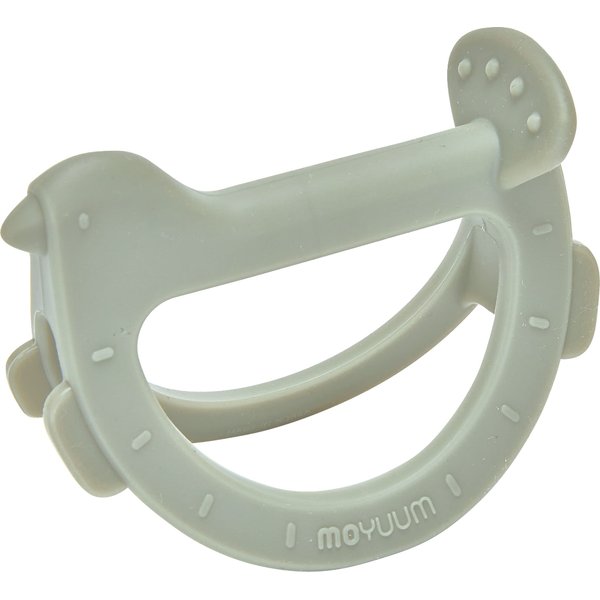 MOYUUM Swing Bird Teether (Green) | 100% Platinum Silicone | Baby Teether for Babies 3-6 Months, 6-12 Months | Easy to Hold | Infant Teething Toys for Relief, Bracelet Type, Pack of 1