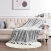 PLEASANT BOULEVARD | Leopard Throw Blanket Fleece, Premium Lightweight Cozy Warm Plush Microfiber Bedspread for Couch Sofa and Bed (Gray, Throw (50 x 60 inches))