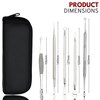 Stelone Pimple Extractor Kit - Professional Blackhead & Acne Tools for Face and Body - Stainless Steel Comedone Extractor Set with Case