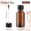 Mirrline 15 Pcs 30ml/1oz Nail Polish Bottles Empty Amber Glass Nail Art Bottles Refillable Nail Oil Containers with Brush Cap for DIY Nail Art Cosmetic Samples