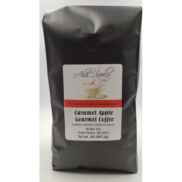 Ahh..Cupella Premium Gourmet Caramel Apple Flavored Whole Bean Coffee, 32oz bag
