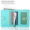 FUNTOR Small Wallets for Women, Ladies Small Compact Bifold Pocket RFID Blocking Genuine Leather Wallet for Women