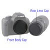 Body Cap and Rear Lens Cap Cover for Canon EOS EF EF-S Mount Camera on T7 T6 90D 80D 77D 70D 60D 5Ds 1DX 5D 7D / 6D Mark II III 200D Rebel SL3 SL2 T8i T7i T6i T6S T5i T5 T4i T3 T2ii T1i [2 Sets]