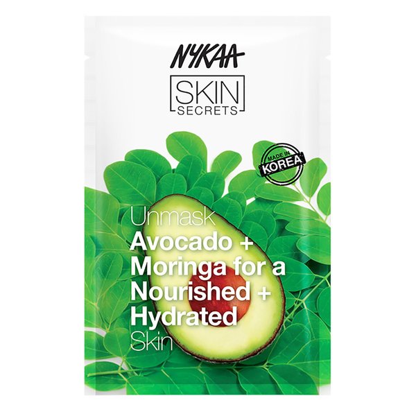 Nykaa Naturals Skin Secrets Bubble Sheet Mask - Provides Intense Hydration and Nourishment to Skin - Reduces Puffiness and Redness - Leaves You Feeling Fresh and Clean - Avocado and Moringa - 0.67 oz