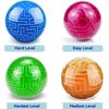 2 Pack Puzzle Ball 3D Maze Puzzle Brain Teasers Games Puzzle Toy Gravity Memory Cube Ball Puzzle Educational Toys Gifts for Students Teens Adults,Orange and Blue