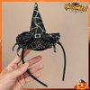 Halloween Witch Hat Headband Cute Spider web Hair Hoop for Women Girls Cosplay Makeup Costume Decoration Party Supplies Halloween Hair Accessories (Glitter Silver)