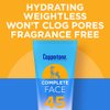 Coppertone Complete SPF 45 Face Sunscreen, Water Resistant Face Sunscreen, 2.5 fl. oz.