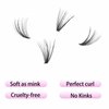 Cluster Lashes 240pcs 20D DIY Eyelash Extension D Curl Long Individual Lashes Mixed Tray Faux Mink Lash Clusters Extensions 0.07 0.10 Black (20D-0.07D-9-16mm)