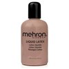 Mehron Makeup Liquid Latex | SFX Makeup | Halloween Latex Makeup | Latex Glue for Skin | Prosthetic Glue 4.5 fl oz (133 ml) (Dark Flesh)