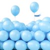 PartyWoo Light Blue Balloons, 120 pcs 5 Inch Matte Blue Balloons, Blue Balloons for Balloon Garland or Balloon Arch as Party Decorations, Birthday Decorations, Baby Shower Decorations, Blue-Y4