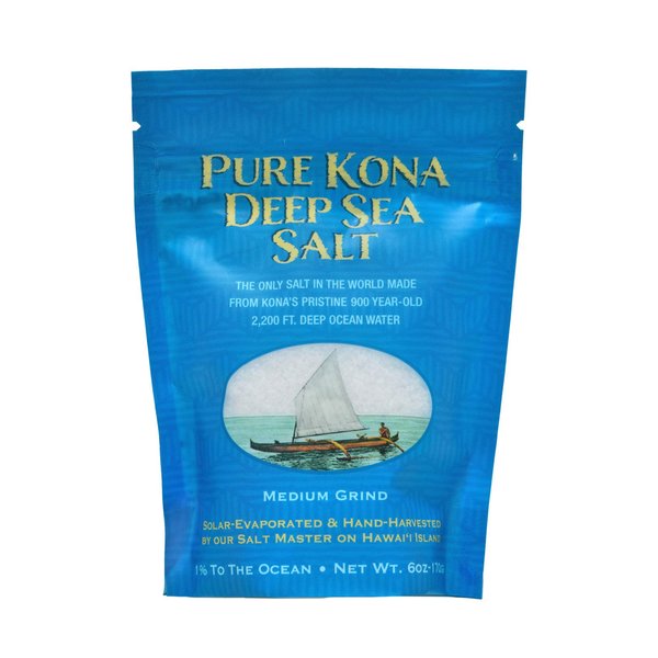 Kona Sea Salt Pure Kona Deep Sea Salt Medium Grind 6oz.