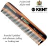 Kent FOT Handmade All Fine Tooth Saw Cut Beard Comb - Pocket Comb and Travel Comb - Styling Comb or Wet Comb for Fine or Thinning Hair, Beard Care, and Hair Care for the Essential Kent Beard Kit