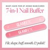 Glamnetic 7-in-1 Nail Buffer | All-in-One, 7 Step Nail Buffing Block for Filing, Shaping, Smoothing & Polishing | Lightweight & Easy to Use | EVA & Sandpaper Nail File Buffer