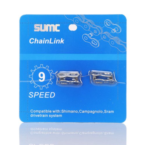 Inkesky 4 Pairs Re-usable Quick Link for Bike Chains - Compatible with Shimano/KMC/Campagnolo/SRAM (9-Speed (Silver))