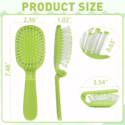 Wet &Dry Brush Detangling Brush, toddler hair brush for All Hair Types, Great for Boys and Girls, Green