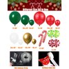 Beaumode Christmas Balloon Arch Garland Kit 160pcs Balloons With Candy Cane Swirl Foil Balloons Xmas Merry Christmas Friendsmas Santa Ugly Sweater Party Decoration(Green Red Gold)