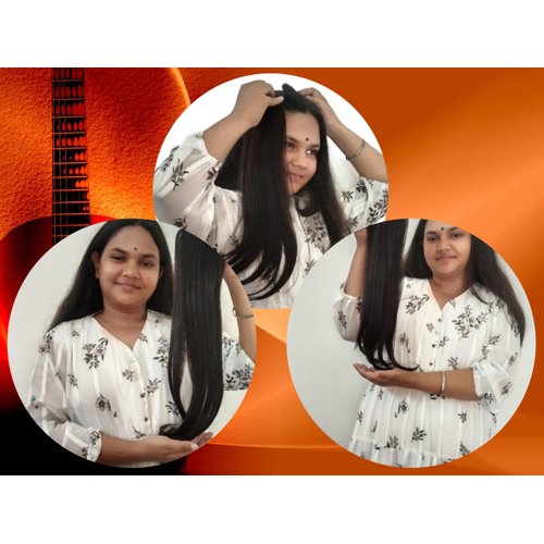 One-Clip Invisible Hair Patch for Women, Seamless Clip in Human Hair Extensions, Ultra Thin Invisible Clip On Hair Extensions for Fine Thin Hair Women (Dark Brown, 12 Inches)